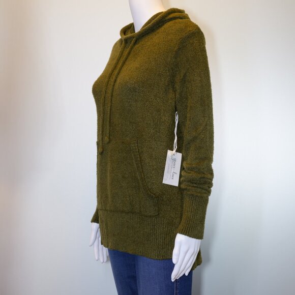 Grace & Lace: Bambü Hooded Cowl Pullover Hoodie - Picture 3 of 7